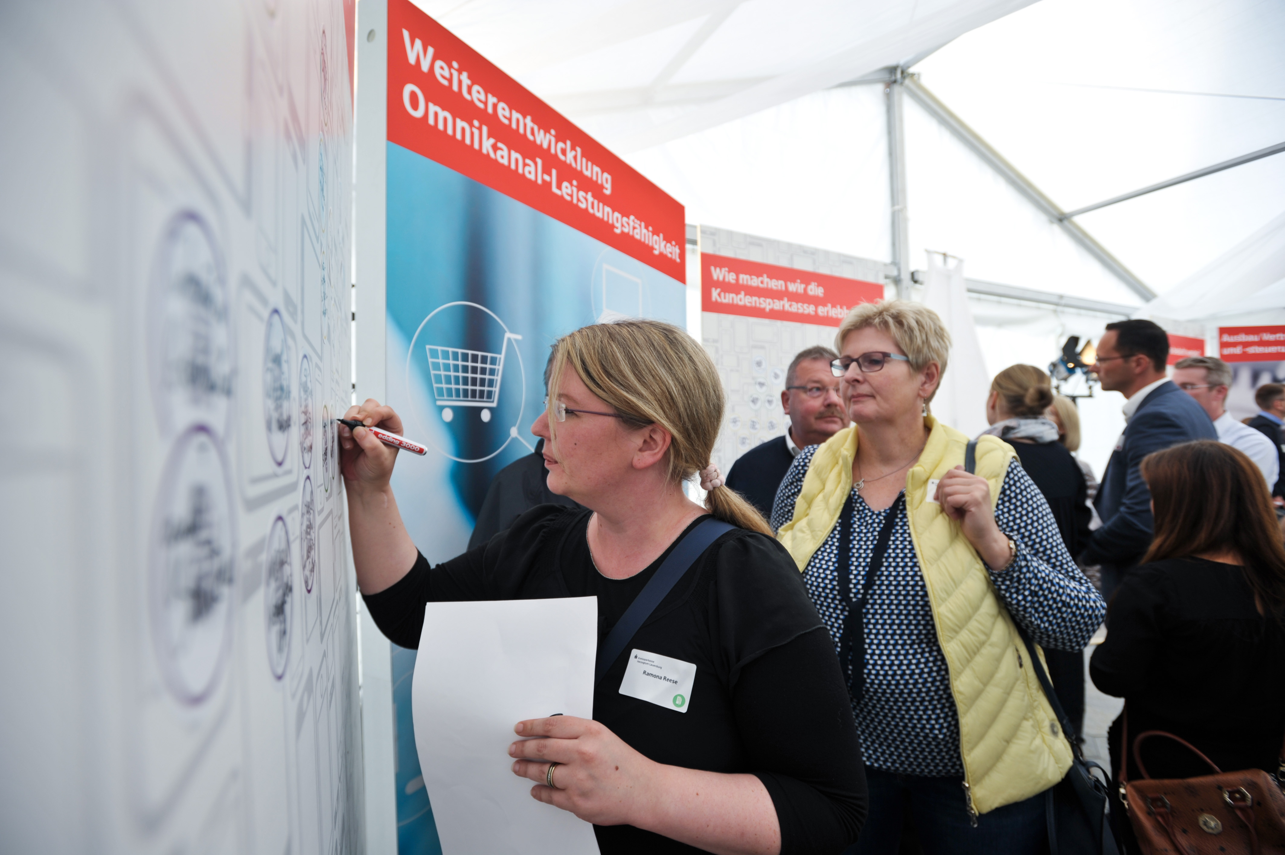 Sparkasse Ratzeburg Event — Teilnehmer an der Zahnrad-Wand